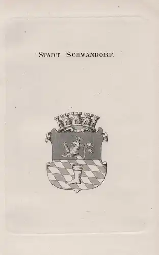 Stadt Schwandorf - Wappen coat of arms Heraldik heraldry