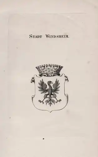 Stadt Windsheim - Bad Windsheim Wappen coat of arms Heraldik heraldry