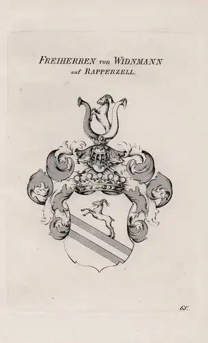 Freiherren von Widnmann auf Rapperzell - Wappen coat of arms Heraldik heraldry