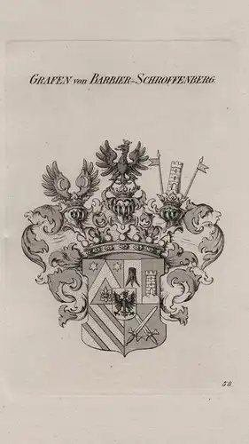 Grafen von Barbier-Schroffenberg - Wappen coat of arms Heraldik heraldry