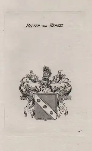 Ritter von Merkel - Wappen coat of arms Heraldik heraldry