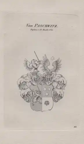 Von Paschwitz - Wappen coat of arms Heraldik heraldry