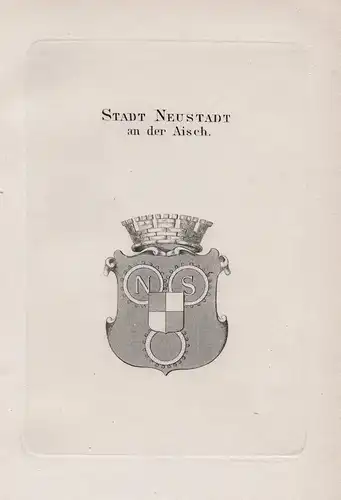 Stadt Neustadt an der Aisch - Neustadt Stadt Wappen coat of arms Heraldik heraldry