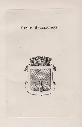 Stadt Deggendorf - Wappen coat of arms Heraldik heraldry