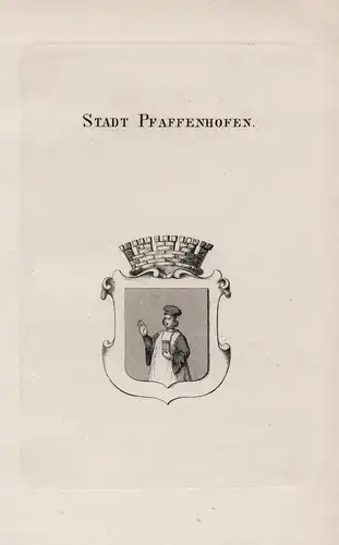 Stadt Pfaffenhofen - Wappen coat of arms Heraldik heraldry