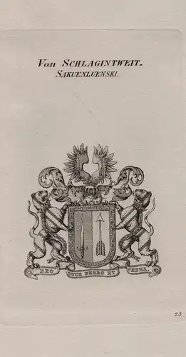 Von Schlagintweit-Sakuenluenski - Schlagintweit-Sakünlünski Wappen coat of arms Heraldik heraldry