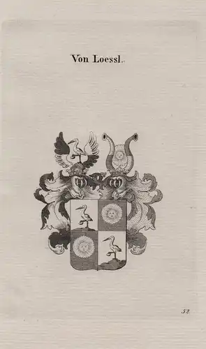 Von Loessl - Lössl Lößl Loeßl Wappen coat of arms Heraldik heraldry