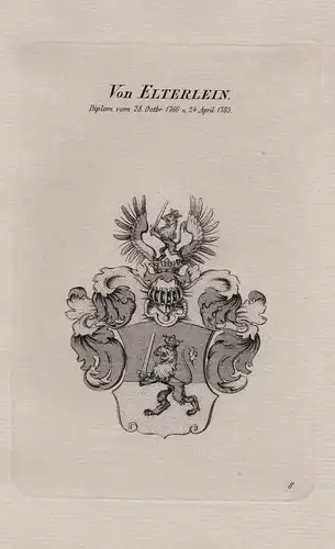 Von Elterlein - Wappen coat of arms Heraldik heraldry