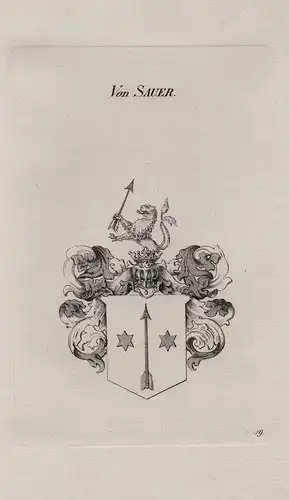 Von Sauer - Wappen coat of arms Heraldik heraldry