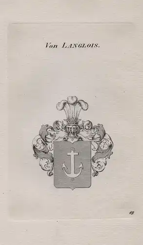 Von Langlois - Wappen coat of arms Heraldik heraldry