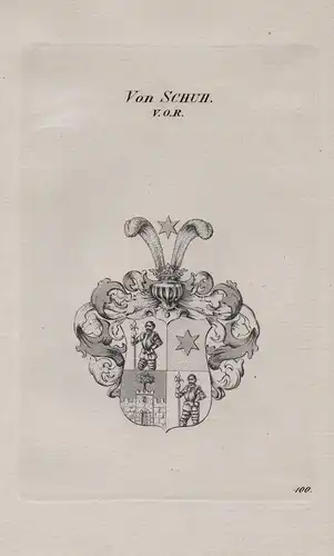 Von Schuh. V. O. R. - Wappen coat of arms Heraldik heraldry