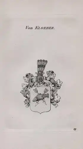 Von Kloeber - Klöber Wappen coat of arms Heraldik heraldry