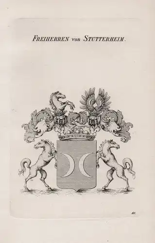 Freiherren von Stutterheim - Wappen coat of arms Heraldik heraldry