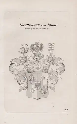 Freiherren von Imhof - Imhof Imhoff Wappen coat of arms Heraldik heraldry