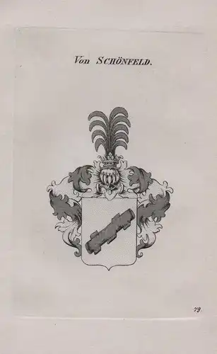 von Schönfeld - Schönfeld Schönfeldt  Wappen coat of arms Heraldik heraldry