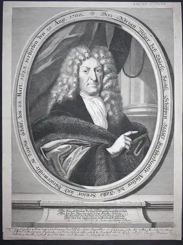 Herr Adrian Steger... - Adrian Steger (1623-1700) Leipzig Bürgermeister Jurist Portrait