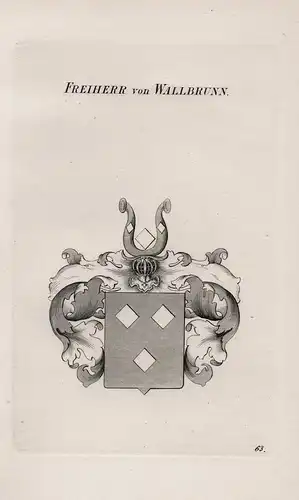 Freiherr von Wallbrunn - Wappen coat of arms Heraldik heraldry