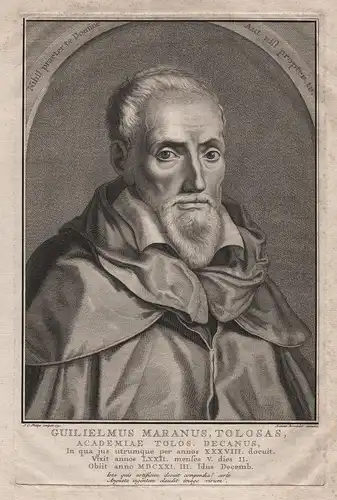 Guilielmus Maranus, Tolosas... - Guillaume Maran (1546-1621) Toulouse Jurist Professor juriste Portrait