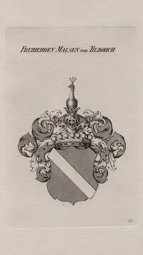 Freiherren Malsen von Tilborch - Malsen von Tilburg Wappen coat of arms Heraldik heraldry