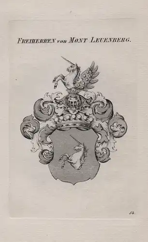 Freiherren von Mont Leuenberg - Wappen coat of arms Heraldik heraldry