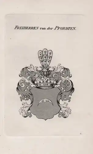 Freiherren von der Pfordten. - Wappen coat of arms Heraldik heraldry