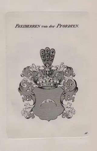 Freiherren von der Pfordten. - Wappen coat of arms Heraldik heraldry