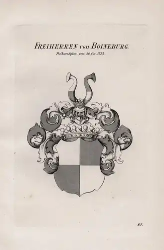 Freiherren von Boineburg - Boyneburg Boineburg Boyneburgk Bemmelsberg Wappen coat of arms Heraldik heraldry