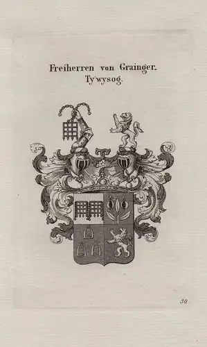 Freiherren von Grainger Ty'wysog - Wappen coat of arms Heraldik heraldry