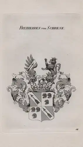 Freiherren von Schrenk - Wappen coat of arms Heraldik heraldry