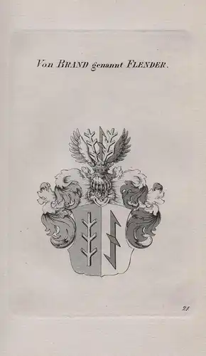 Von Brand genannt Flender - Wappen coat of arms Heraldik heraldry