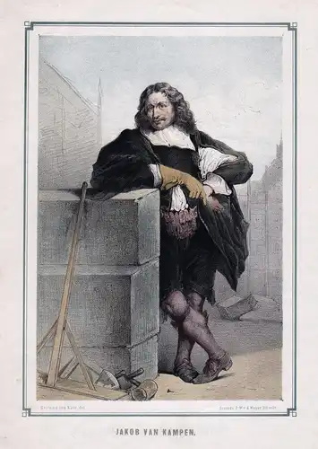 Jakob van Kampen - Jacob van Campen (1596-1657) Dutch architect painter Architekt Portrait
