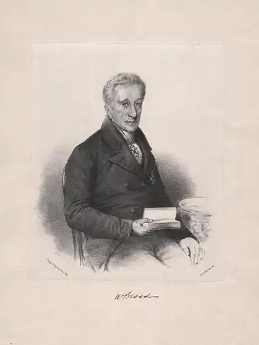 Willem Broes (1766-1858) Dutch pastor writer author Haarlem Amsterdam Portrait