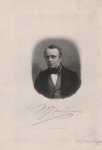 Willem Josephus van Zeggelen (1811-1879) Dutch poet printer Buchdrucker Portrait