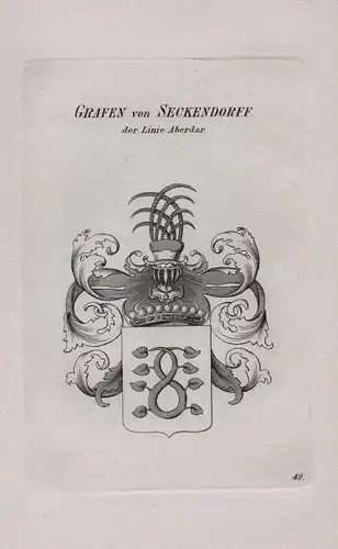 Grafen von Seckendorff der Linie Aberdar - Seckendorff Seckendorf Wappen coat of arms Heraldik heraldry