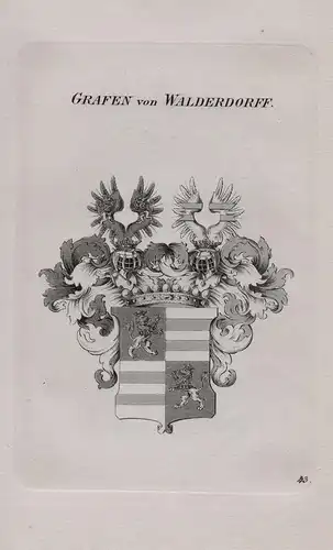 Grafen von Walderdorff - Wappen coat of arms Heraldik heraldry