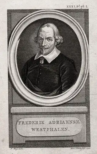 Frederik Adriaensz Westphalen. - Frederik Adriaensz Westphalen (1581-1653) Dutch globetrotter traveller Portra