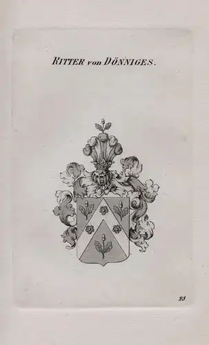 Ritter von Dönniges  - Wappen coat of arms Heraldik heraldry