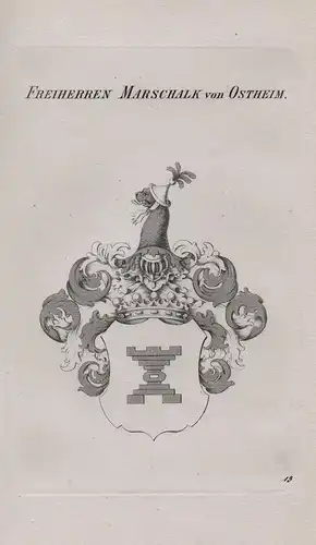 Freiherren Marschalk von Ostheim - Wappen coat of arms Heraldik heraldry