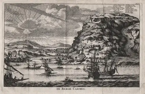 De Bergh Carmel - Mount Carmel Karmel Israel Holy Land Kupferstich engraving