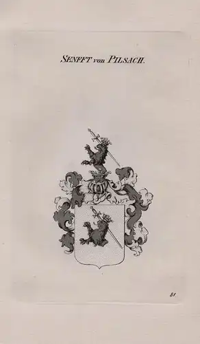 Senfft von Pilsach -  Wappen coat of arms Heraldik heraldry