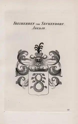Freiherren von Seckendorff - Abedar -  Seckendorff Seckendorf Wappen coat of arms Heraldik heraldry
