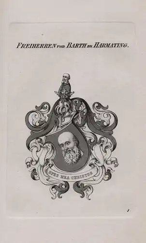 Freiherren von Barth zu Harmating - Wappen coat of arms Heraldik heraldry