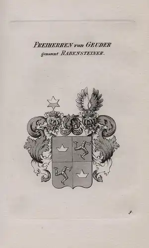 Freiherren von Geuder gennant Rabensteiner - Wappen coat of arms Heraldik heraldry