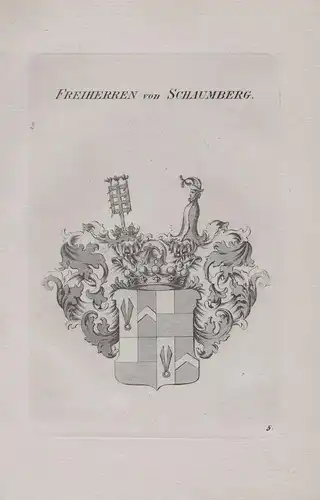 Freiherren von Schaumberg - Wappen coat of arms Heraldik heraldry