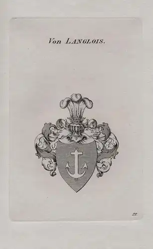 Von Langlois - Wappen coat of arms Heraldik heraldry