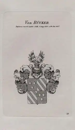 Von Rücker - Wappen coat of arms Heraldik heraldry