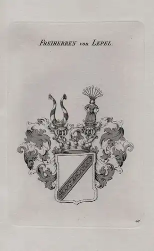 Freiherren von Lepel - Lepel Löffel Wappen coat of arms Heraldik heraldry
