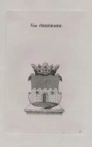 Von Obermaier - Wappen coat of arms Heraldik heraldry