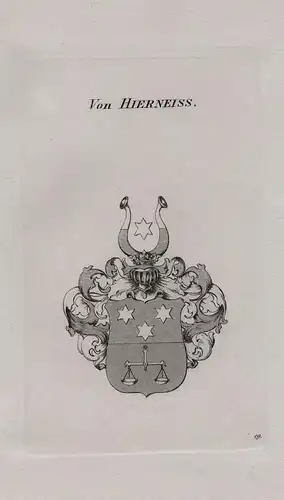 Von Hierneiss - Wappen coat of arms Heraldik heraldry