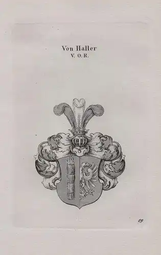 Von Haller - Wappen coat of arms Heraldik heraldry